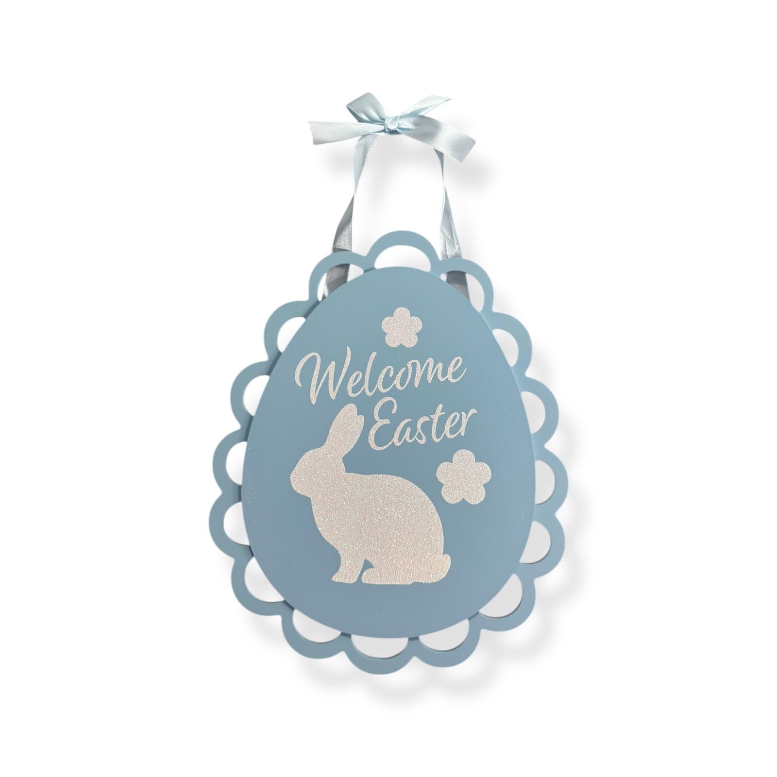 Easter Decoration - Placa de Pared con Cinta (9.4in x 11.8in)