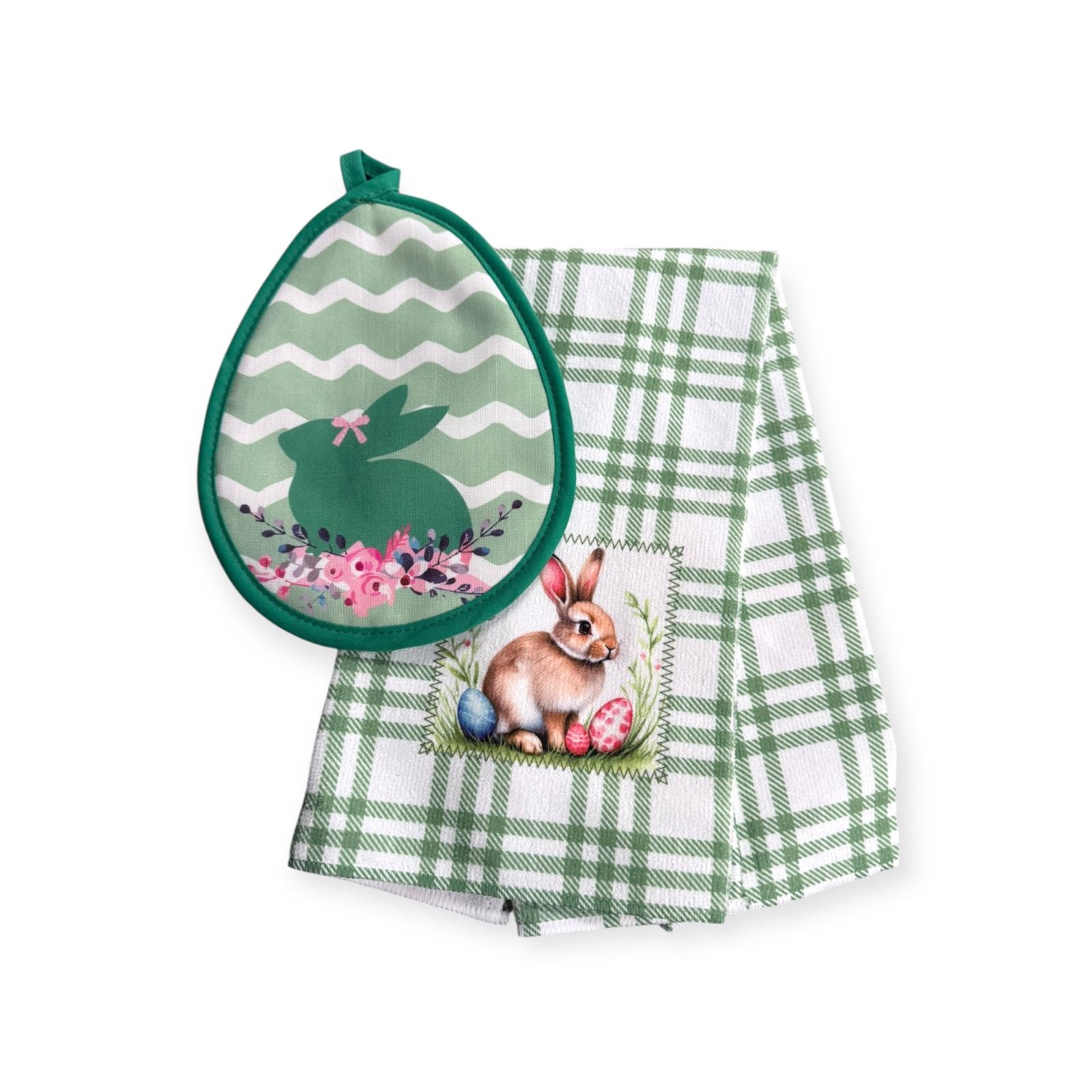 Easter Cuisine - Set de Toalla y Agarraderas con Formas / 3pcs