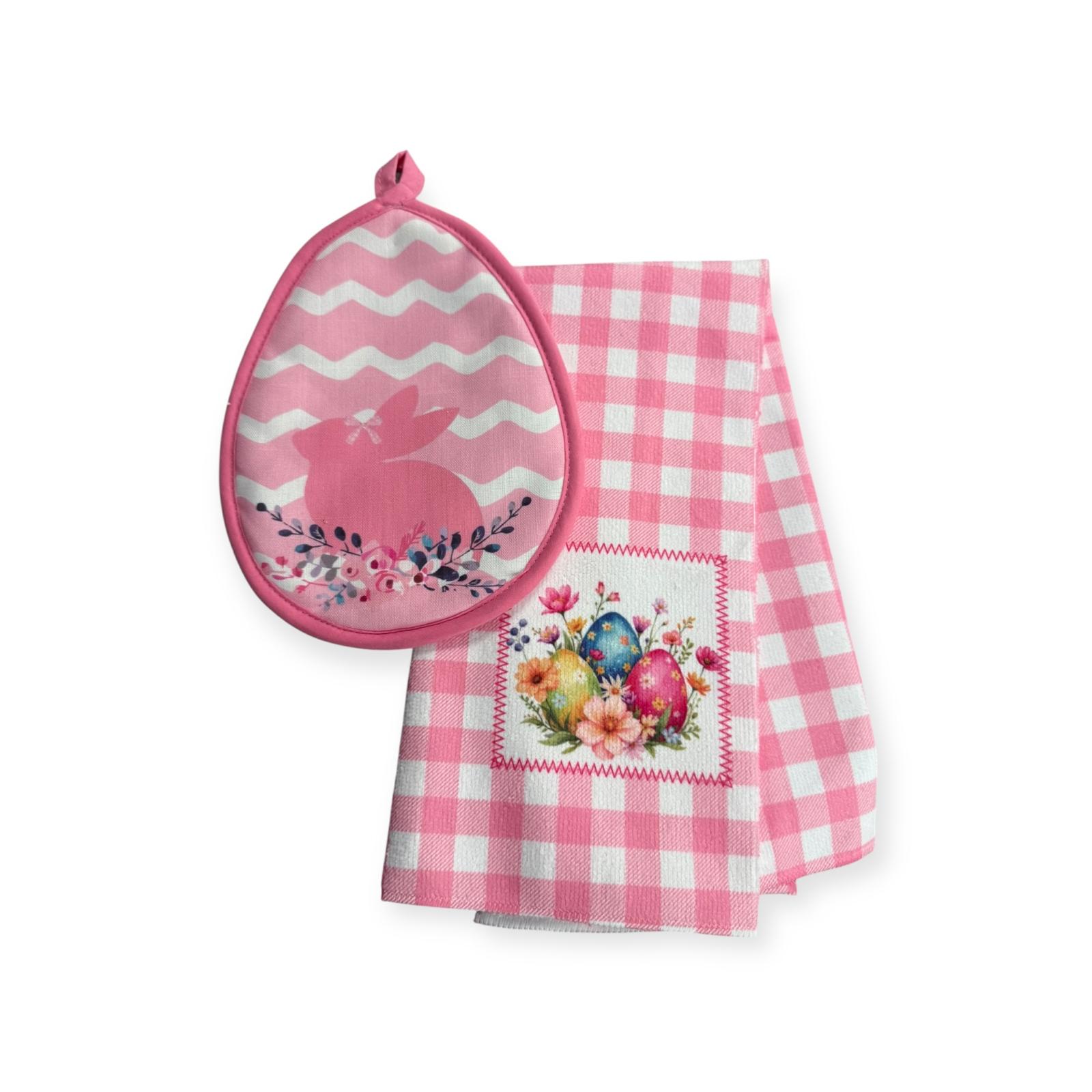 Easter Cuisine - Set de Toalla y Agarraderas con Formas / 3pcs