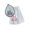 Easter Cuisine - Set de Toalla y Agarraderas con Formas / 3pcs