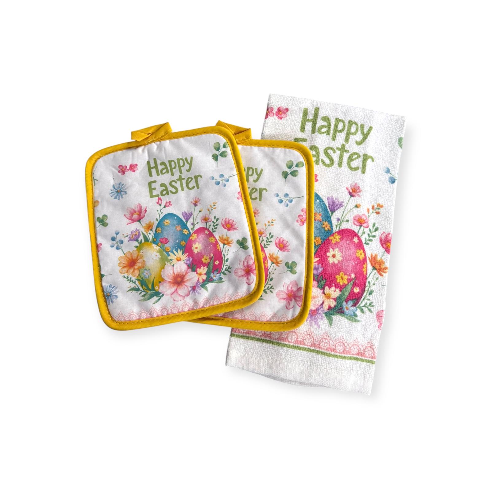 Easter Cuisine - Set de Toalla y Agarraderas / 3pcs