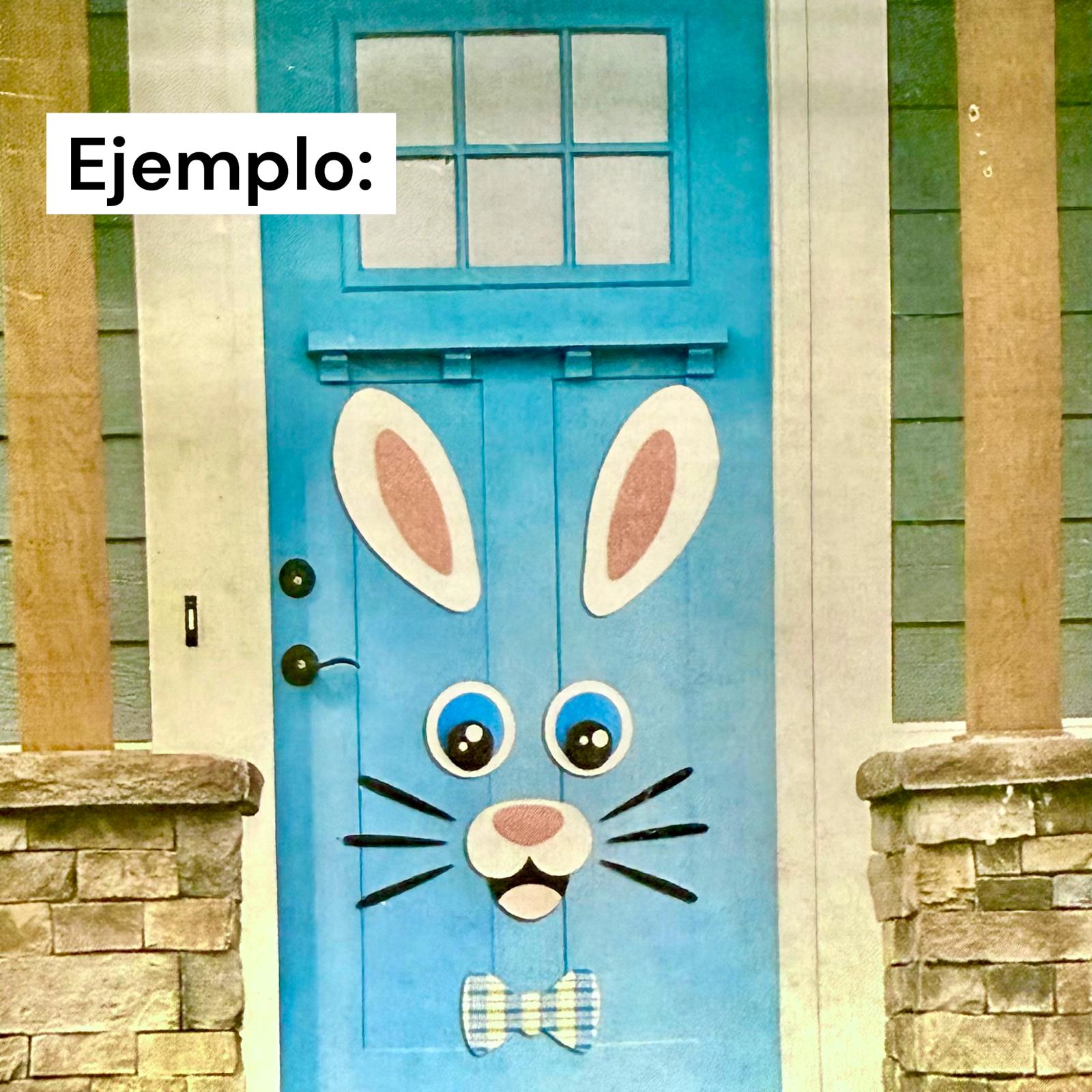 Easter Decorations - Cara de Conejo para Puertas (10.03in x 17.71in)