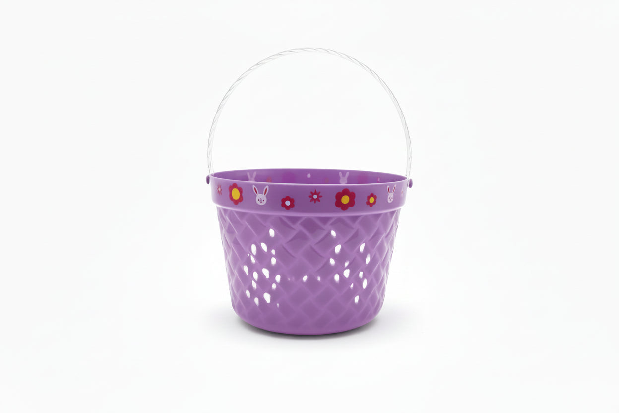 Easter - Cestas Plásticas en Color Sólido (5.91in x 7.87in x 5.5in)