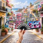 Souvenirs de Puerto Rico - Abanicos de Mano Artesanal, Tamaño Grande