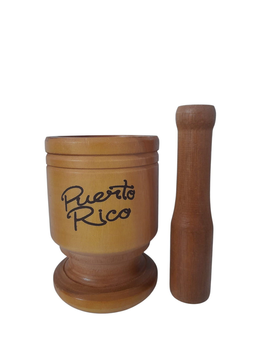 Souvenir - Pilón / Mortero en madera "Puerto Rico"