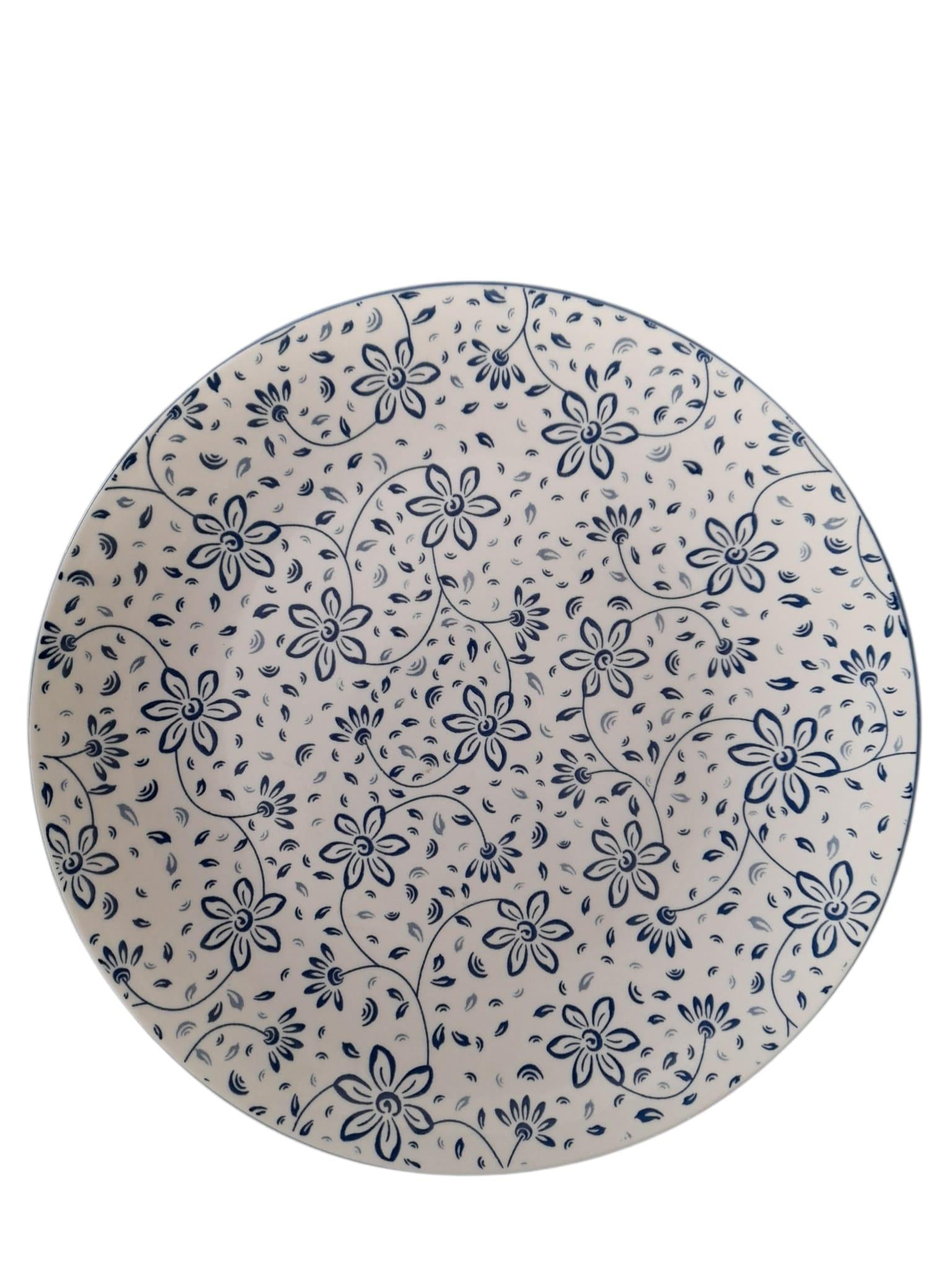 Platos y Taza en Cerámica con Diseño Floral
