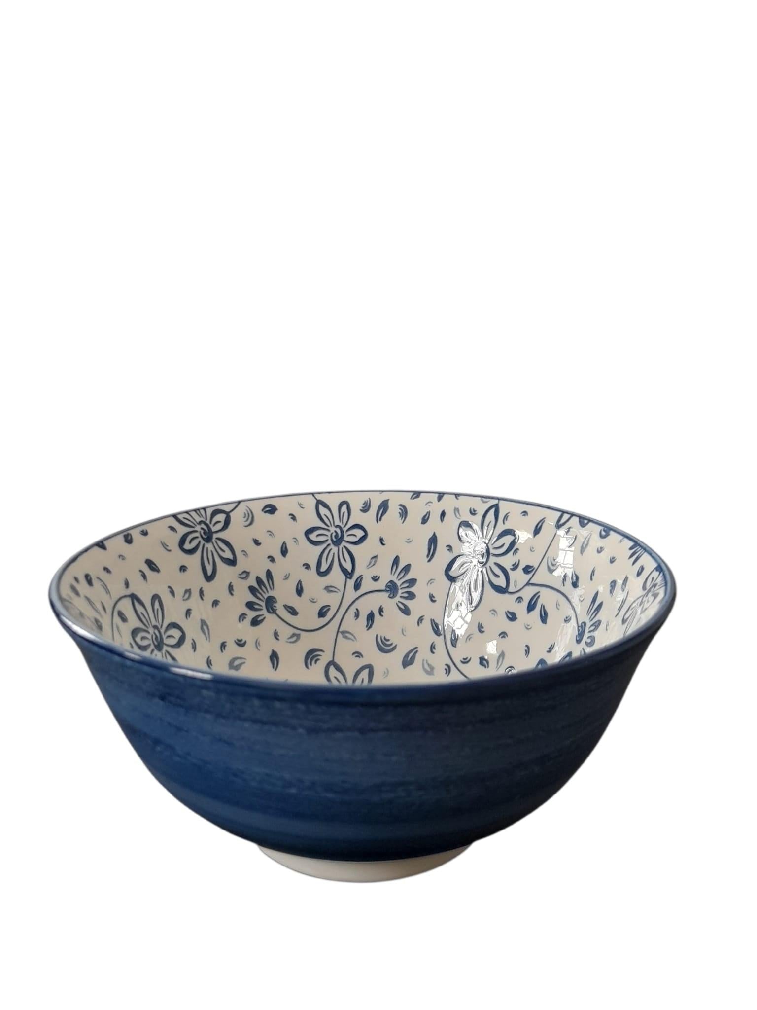 Platos y Taza en Cerámica con Diseño Floral