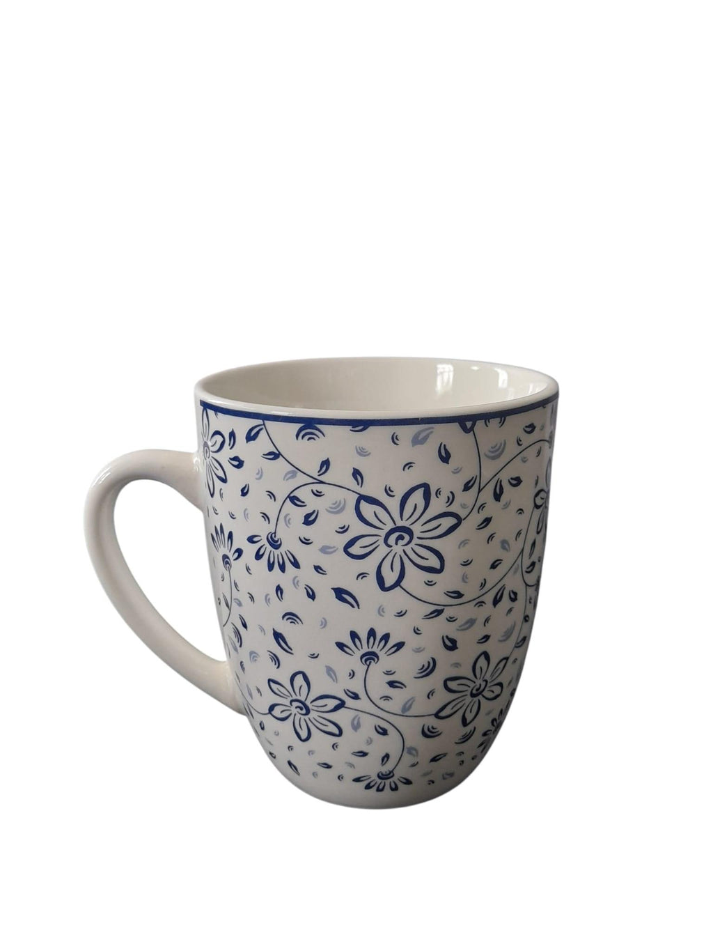 Platos y Taza en Cerámica con Diseño Floral