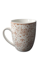 Platos y Taza en Cerámica con Diseño Floral