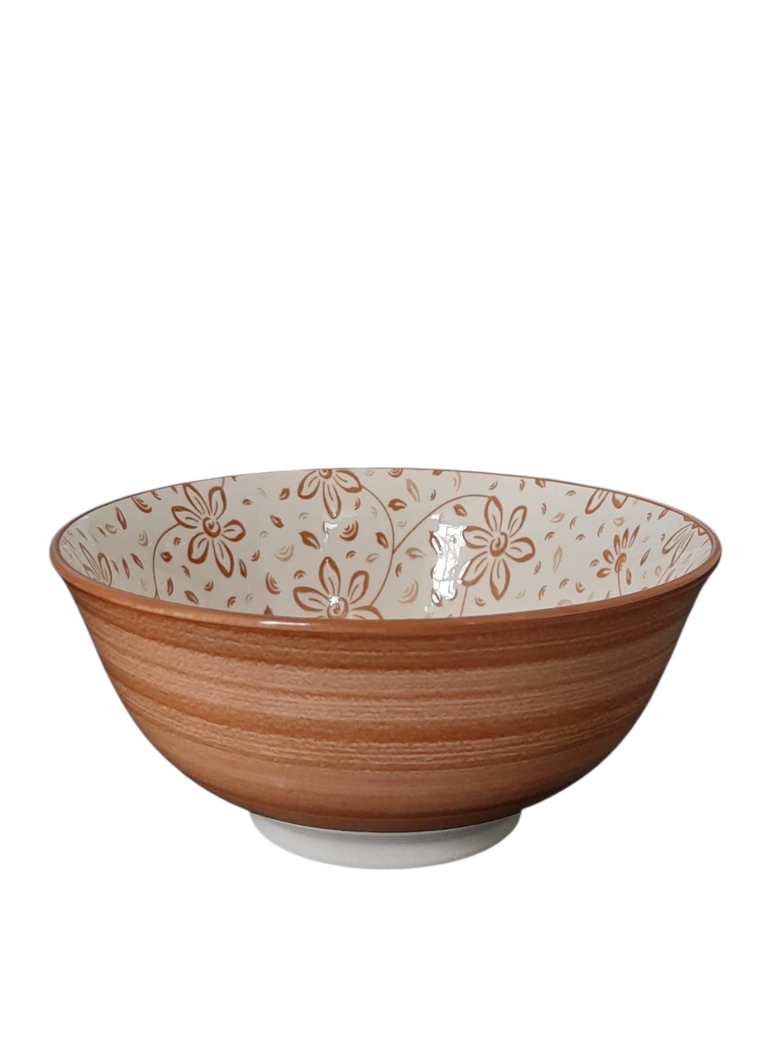 Platos y Taza en Cerámica con Diseño Floral