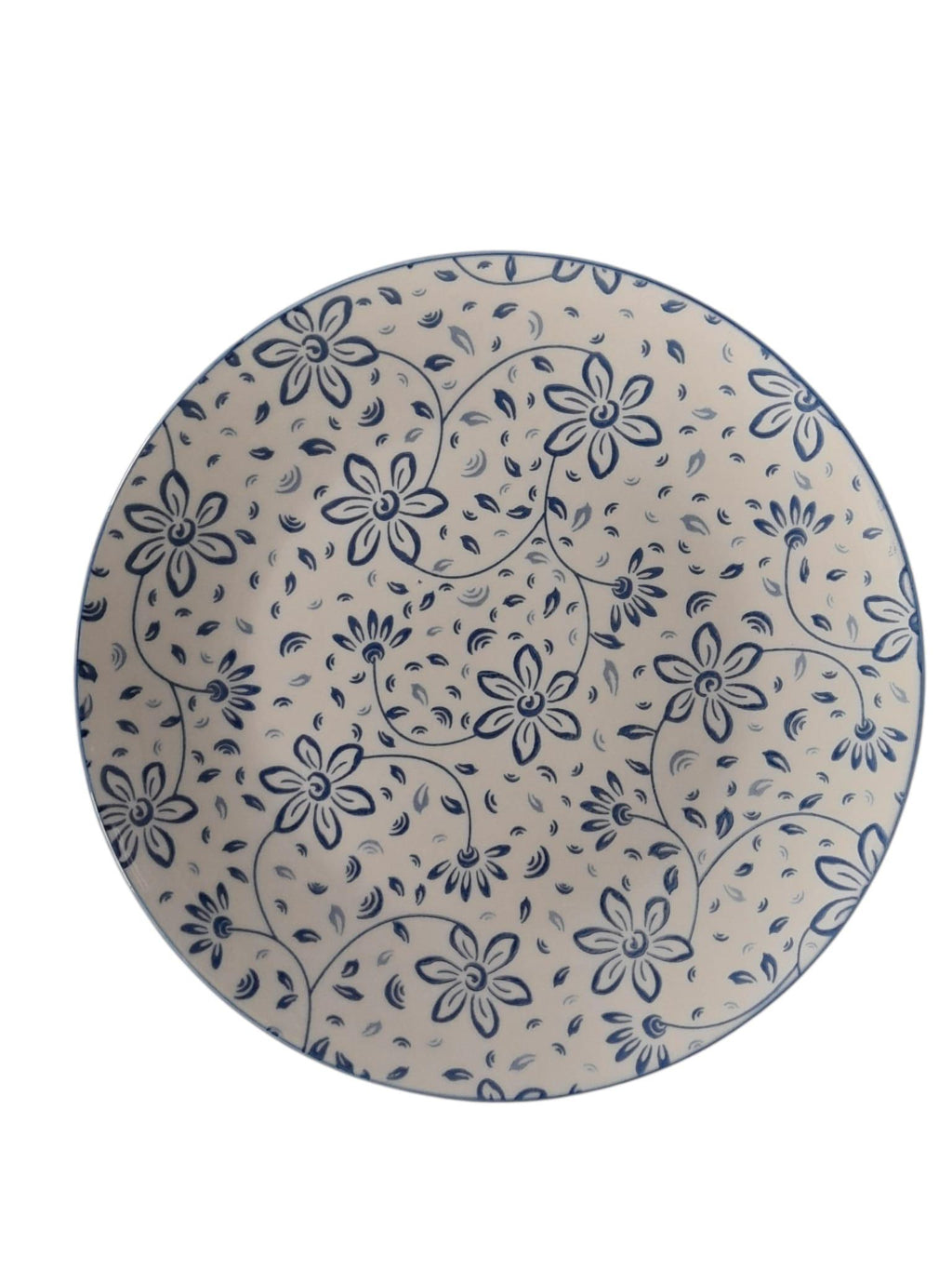 Platos y Taza en Cerámica con Diseño Floral