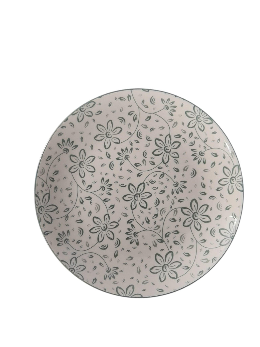Platos y Taza en Cerámica con Diseño Floral