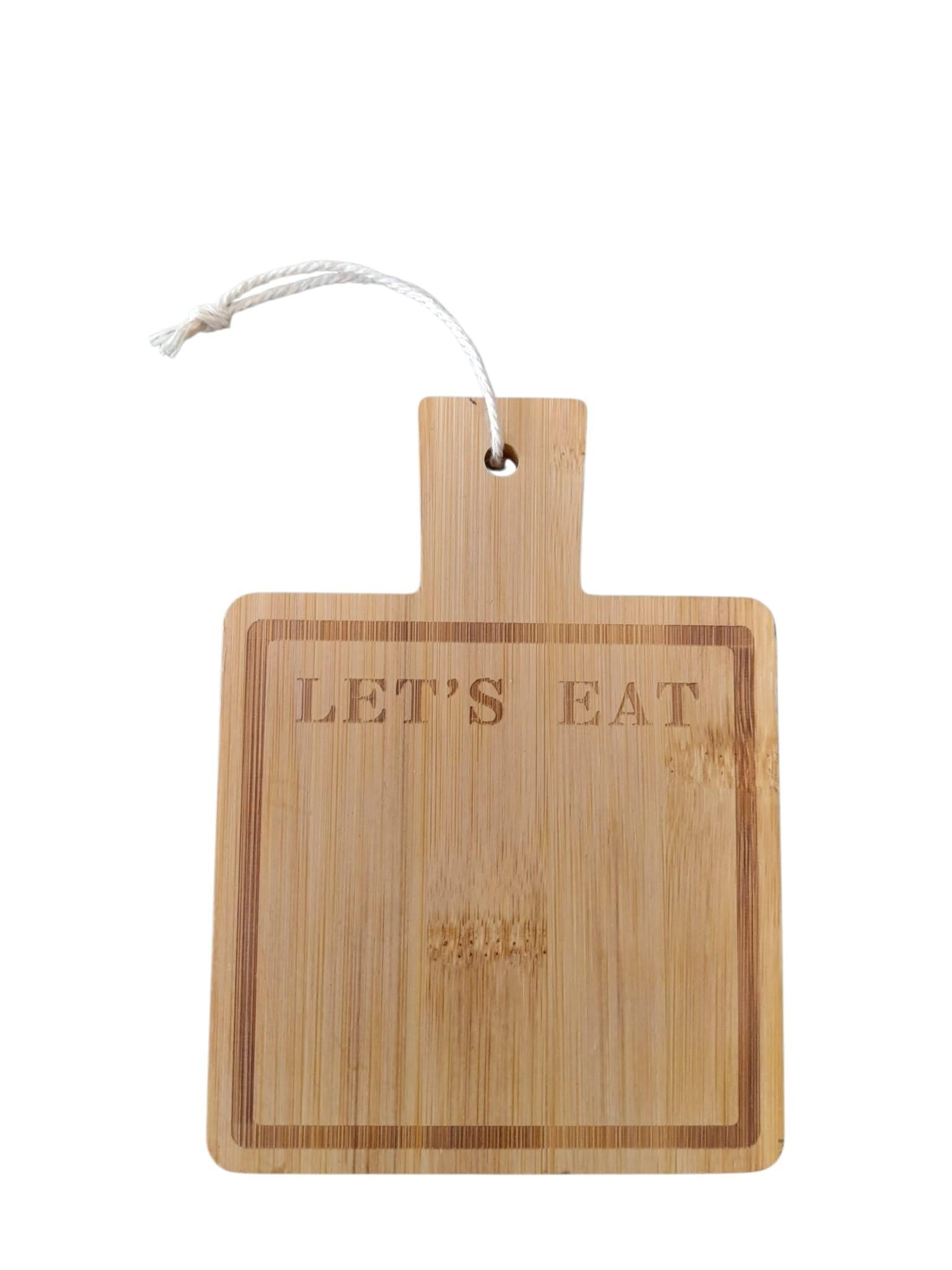 Mini Tabla de Madera “Let’s Eat”.