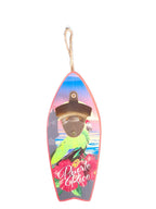 Souvenir de Puerto Rico - Abridor de Botellas de Madera en forma de Tabla de Surf (9.5" x 4")