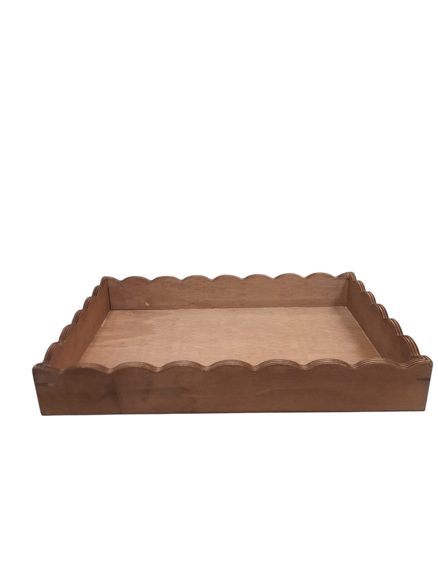 Bandeja Decorativa de Madera – Diseño Ondulado
