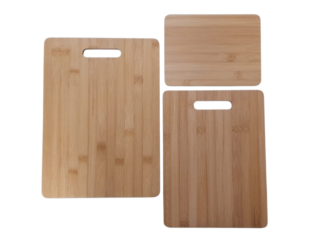 Set de 3 Tablas de Bambú / Picadores / Tablas de Charcutería.