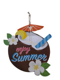 Summer Coconut Wooden Hanging Decor.