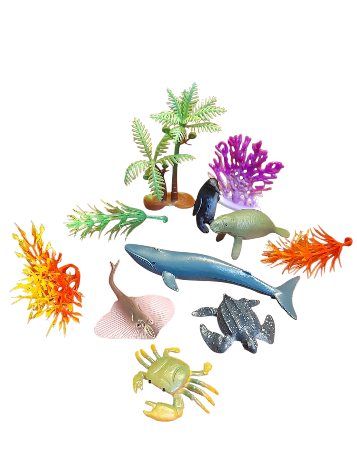Set de Animales Marinos con Accesorios Oceánicos