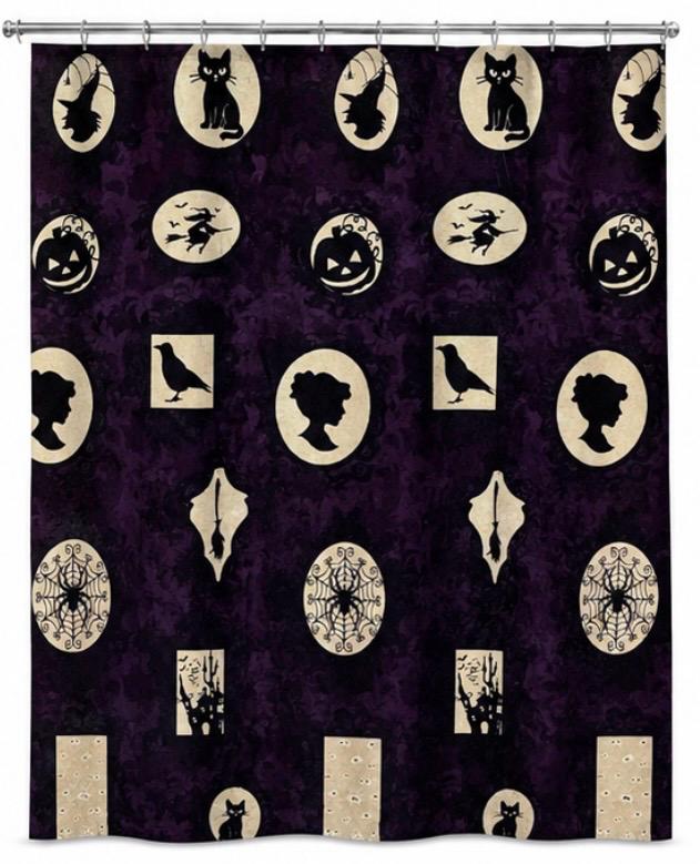 Halloween Fabric Shower Curtain – 4 Styles