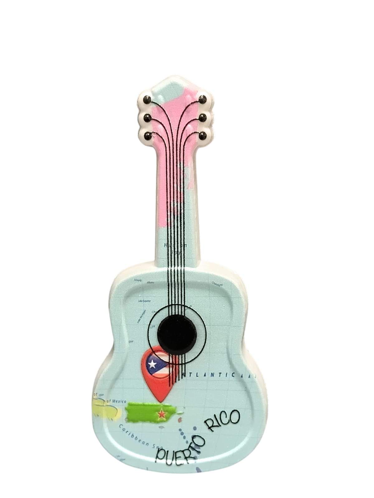 Souvenir - Puerto Rico Mini Guitar Fridge Magnet | 8 Styles