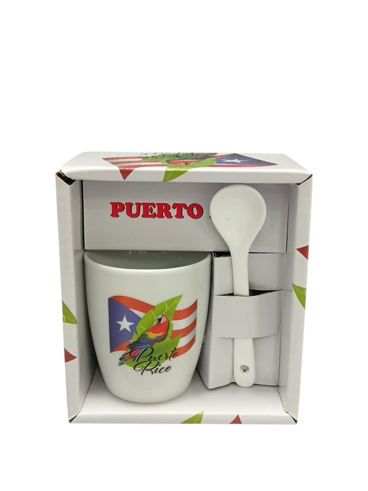 Souvenirs de Puerto Rico - Taza con Cuchara en Empaque