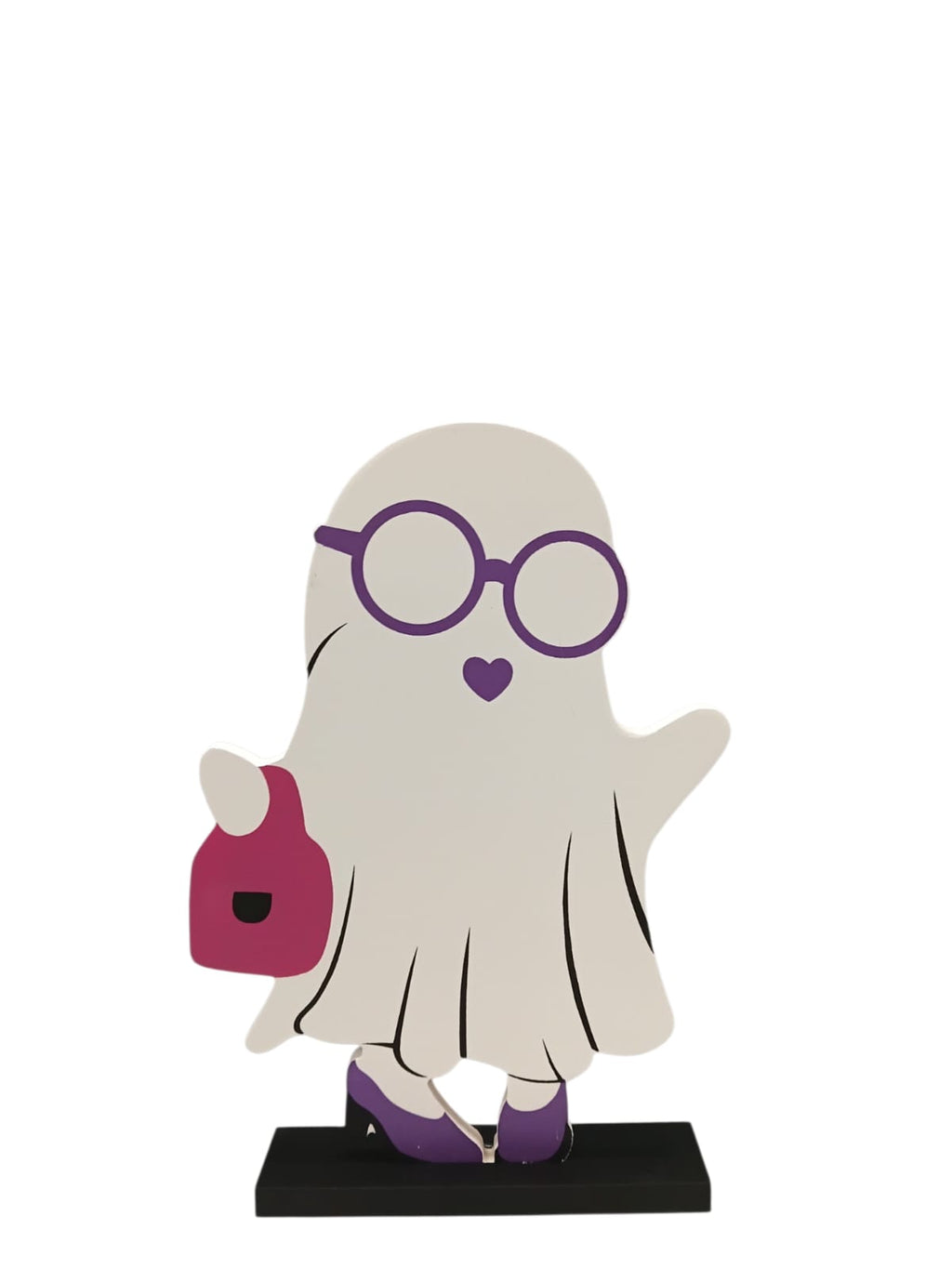 Halloween - Standing Wooden Ghost Decoration | 7.9" x 11.4"