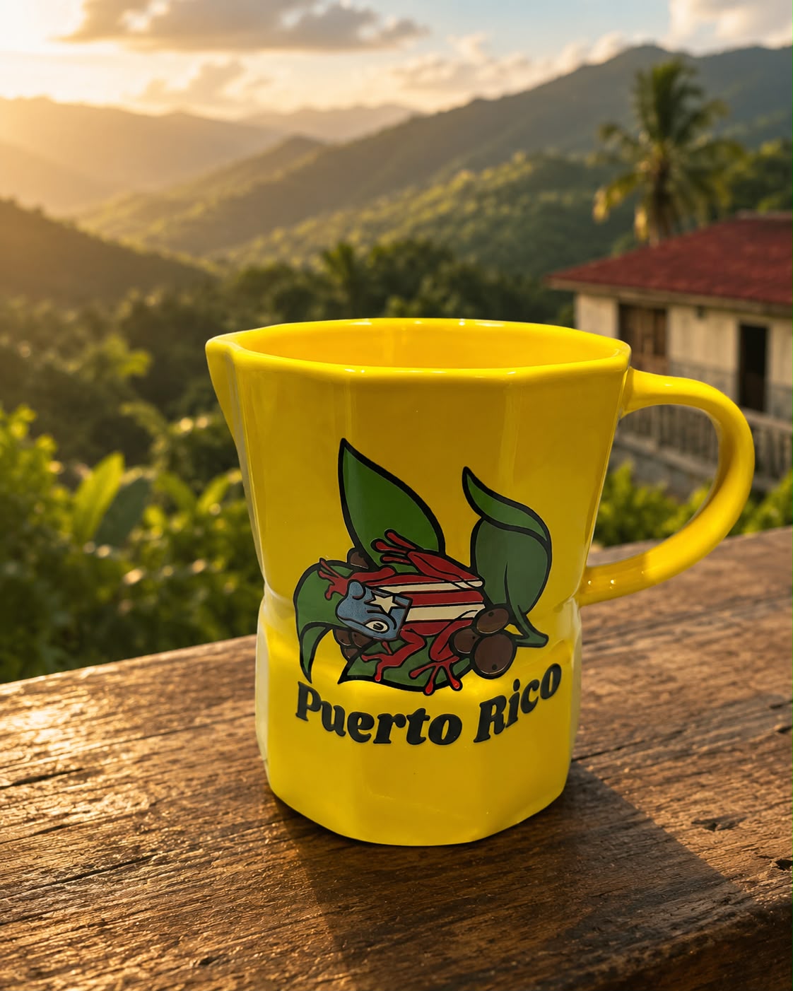 Souvenir | Tazas en Forma de Greca con Diseños de Puerto Rico