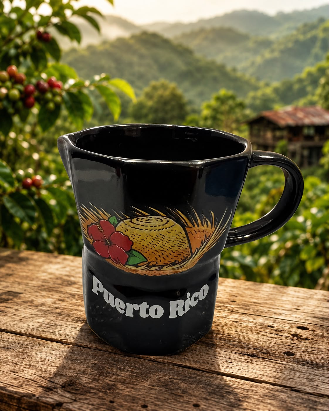 Souvenir | Tazas en Forma de Greca con Diseños de Puerto Rico