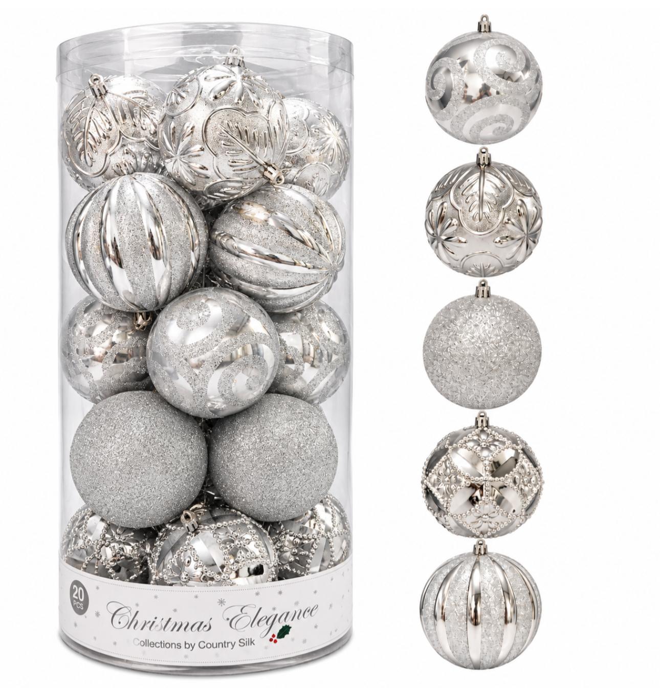 Esferas Navideñas | Set de 20 – Variedad de Estilos