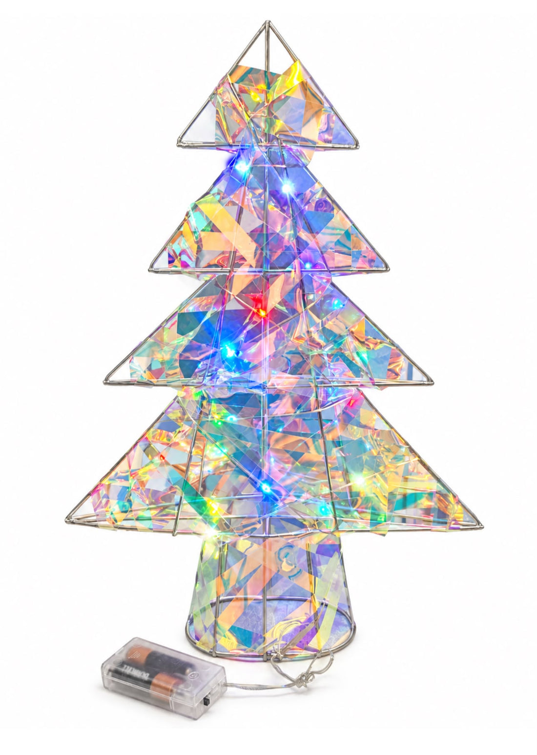 Christmas - Christmas Tree Table Decor with 15 Warm Light Lights 15.7"