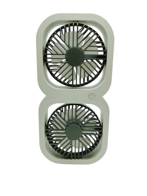 Rechargeable double fan