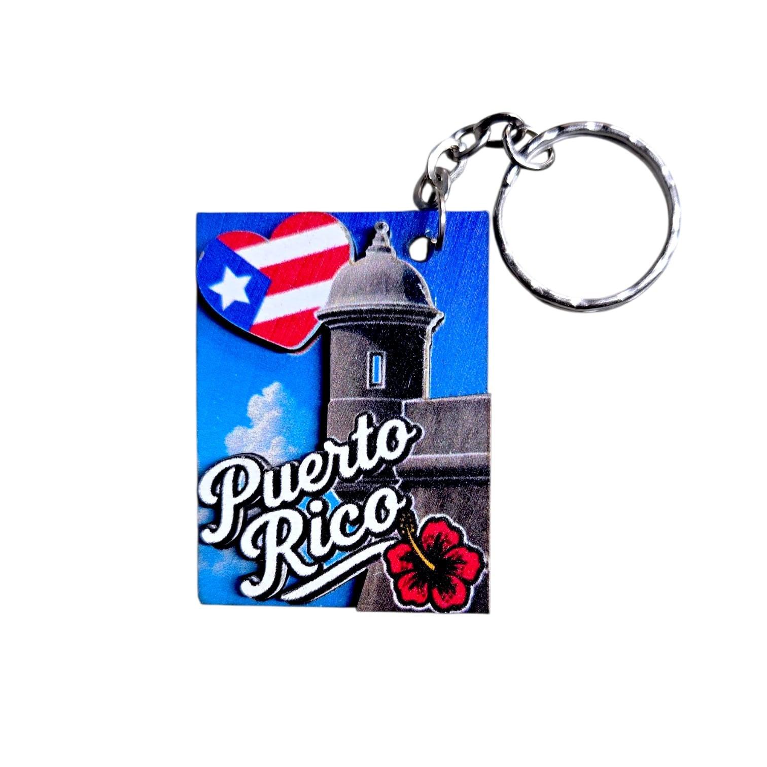 Souvenir de Puerto Rico- Llavero Madera PR.