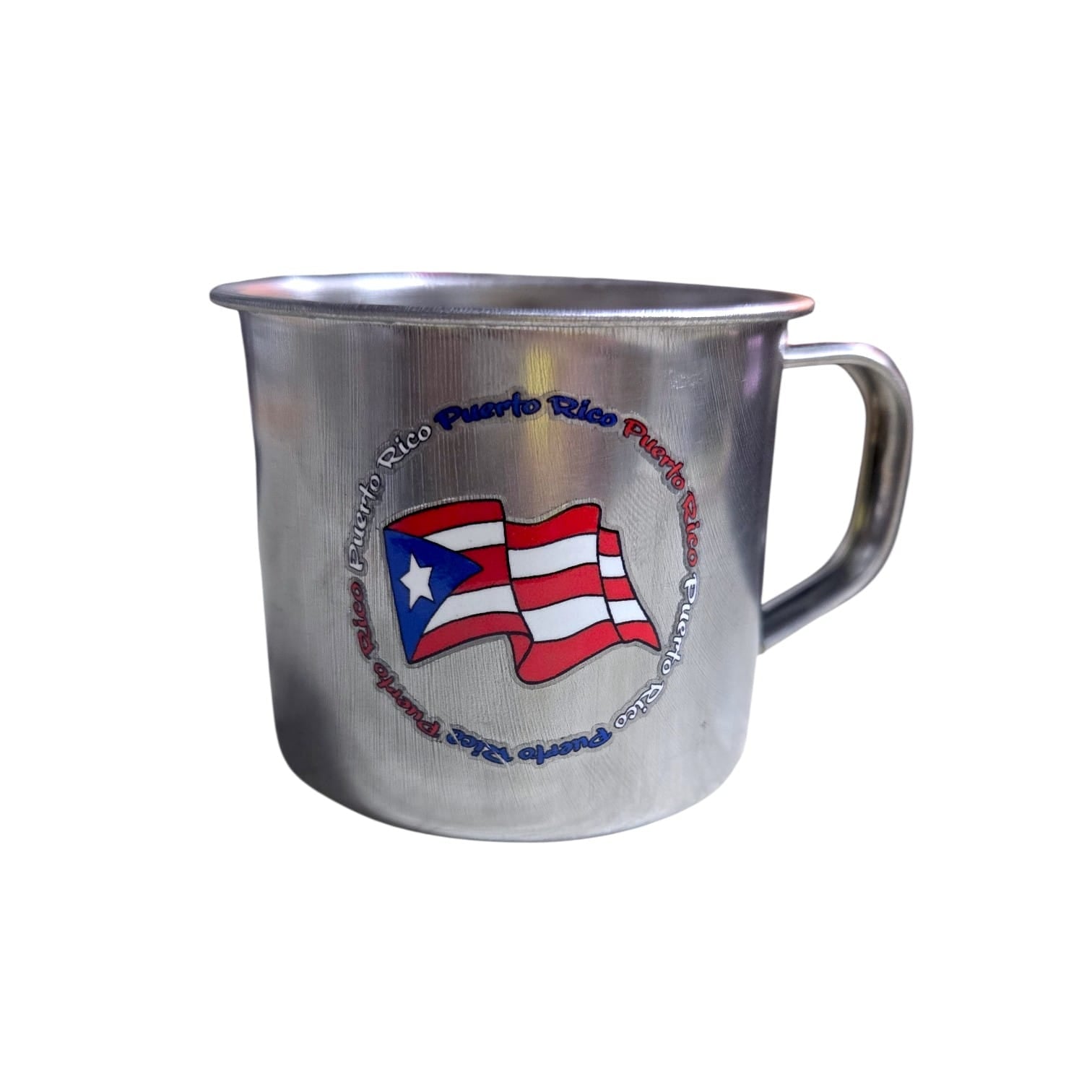 Souvenir Puerto Rico - Taza de Cafe en Stainless Steel (Pequeñoy Grande)