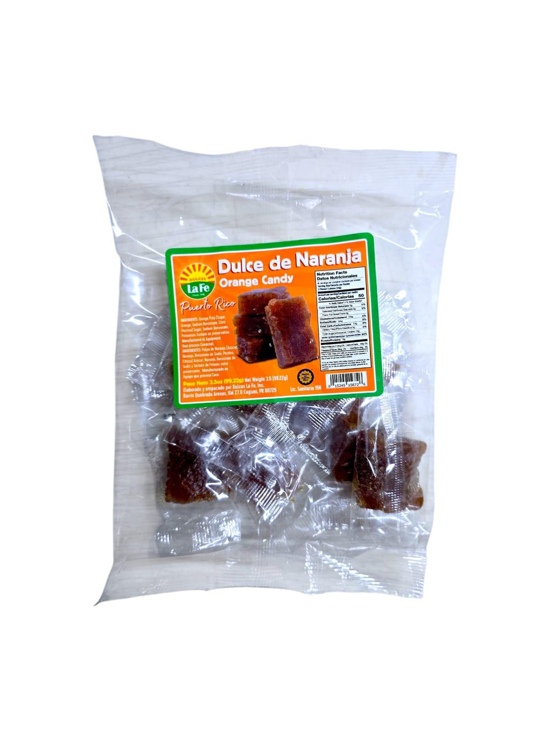 Dulces La Fe - Orange Candy 5oz (Orange Candy)