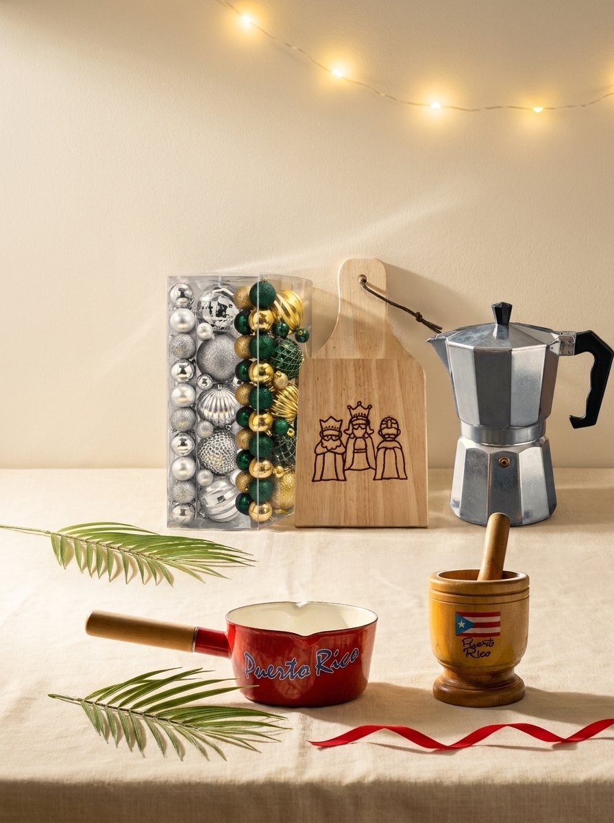 Regalos de Puerto Rico por menos de $25: greca, esferas navideñas, tostonera y pilón