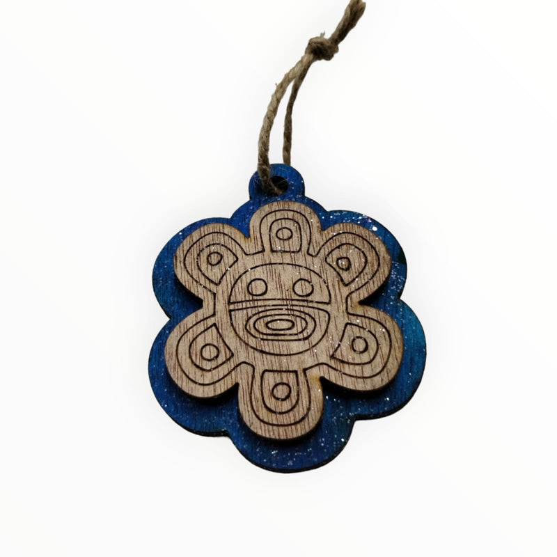 Artesanía en Madera - Ornamentos Símbolos Taínos 3''