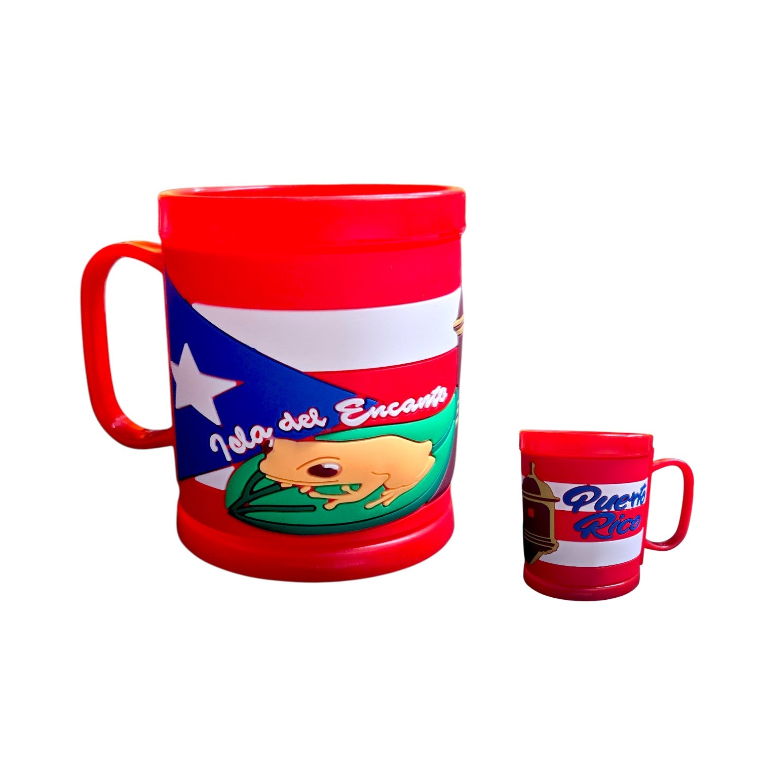 Souvenir de Puerto Rico – Taza Plástica con Diseño Boricua