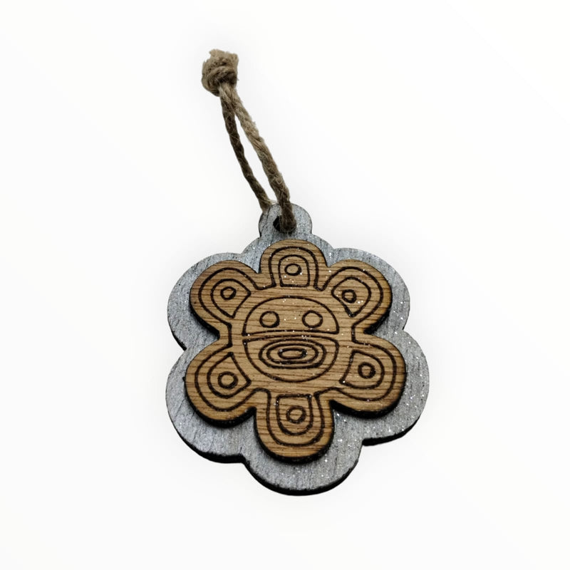 Artesanía en Madera - Ornamentos Símbolos Taínos 3''
