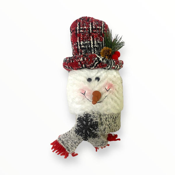Snowman Ornament Plush - Red/ Black (Colgante)