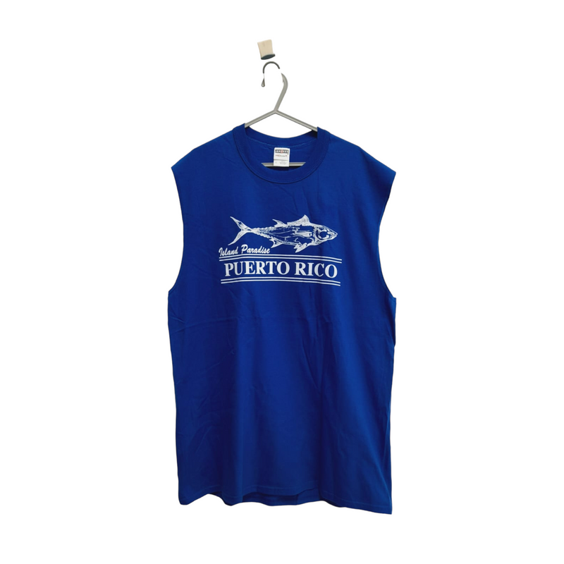 Souvenir de Puerto Rico - Sleeveless Shirts (Blue)