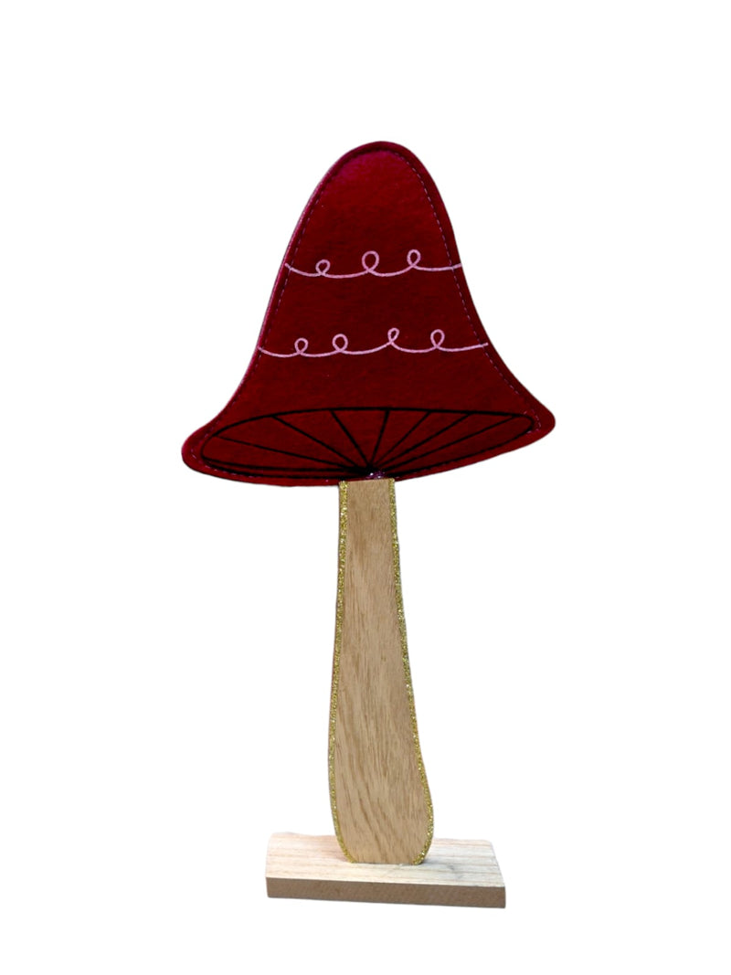 Christmas - Xmas Felt Mushroom on base
