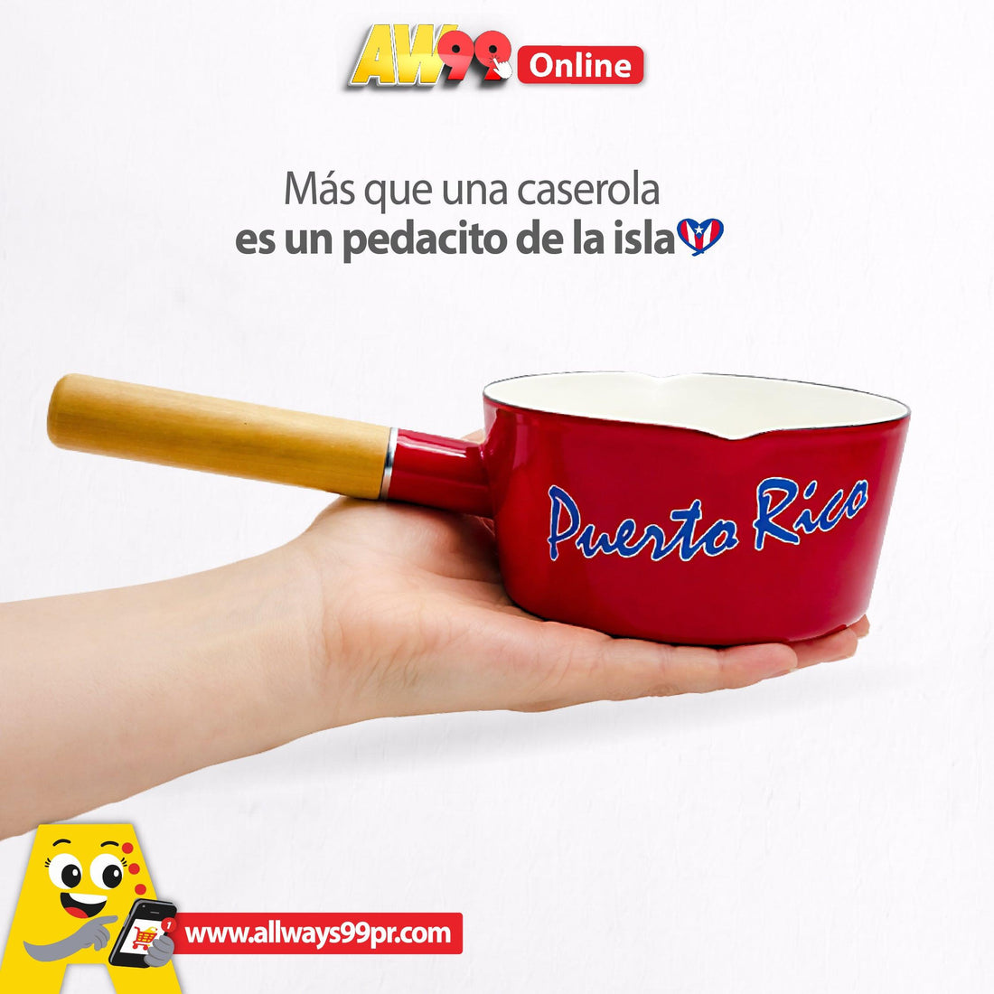 Souvenir - Caserola Pequeña con Motivo de Puerto Rico