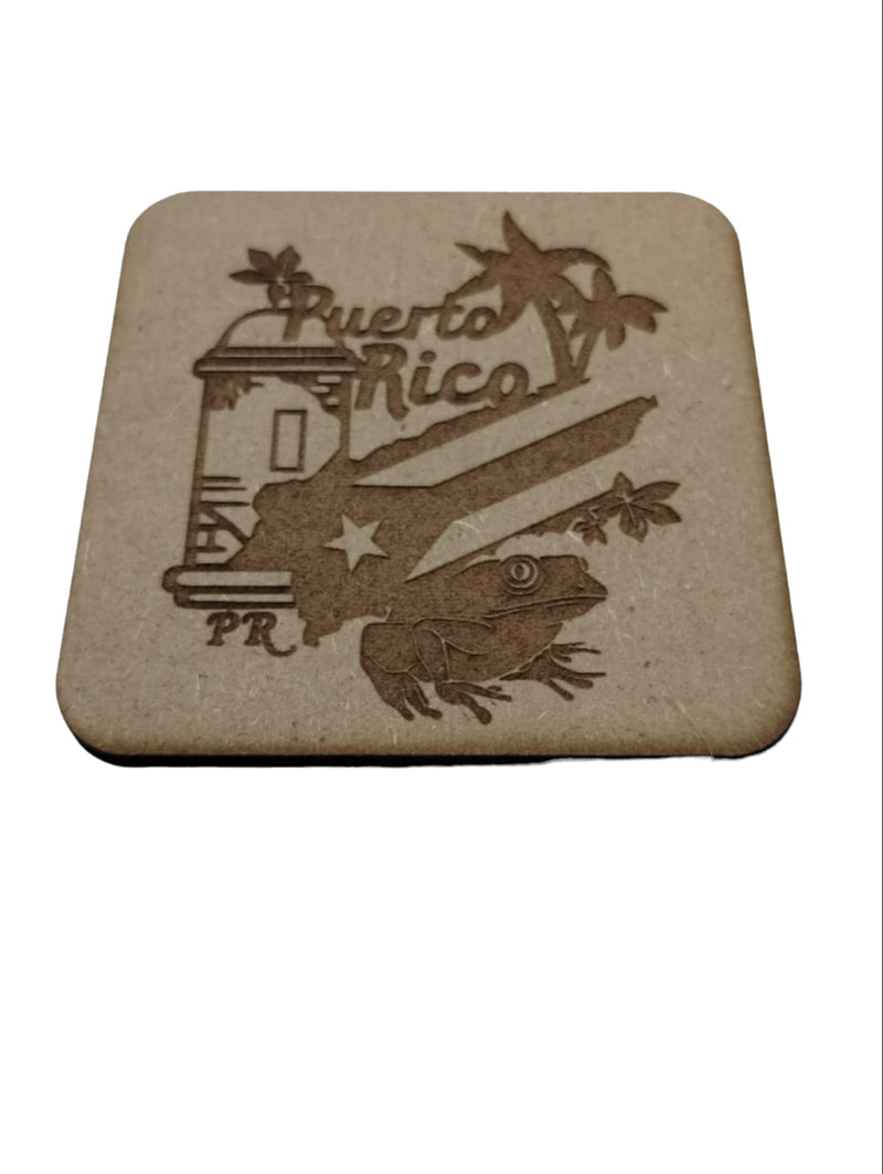 Artesanía en Madera - Porta Vasos(Set de 4)
