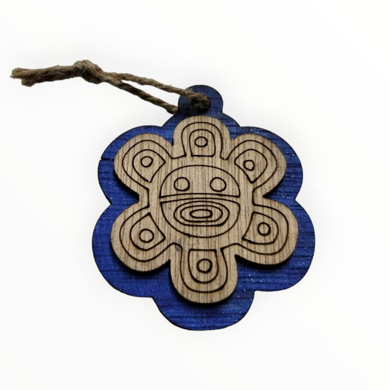 Artesanía en Madera - Ornamentos Símbolos Taínos 3''