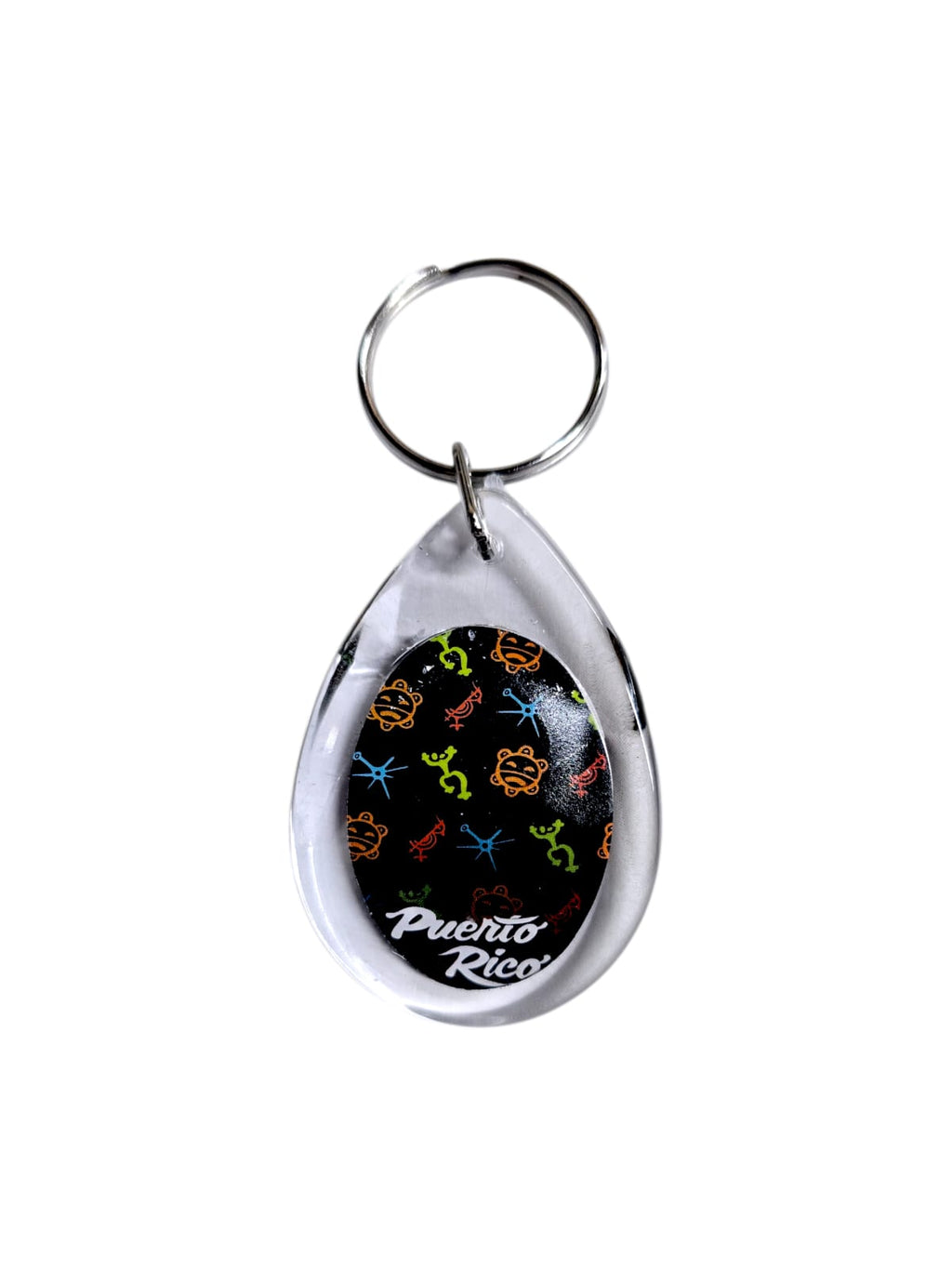 Souvenir de Puerto Rico- LLavero Plástico con diseño de gota de agua