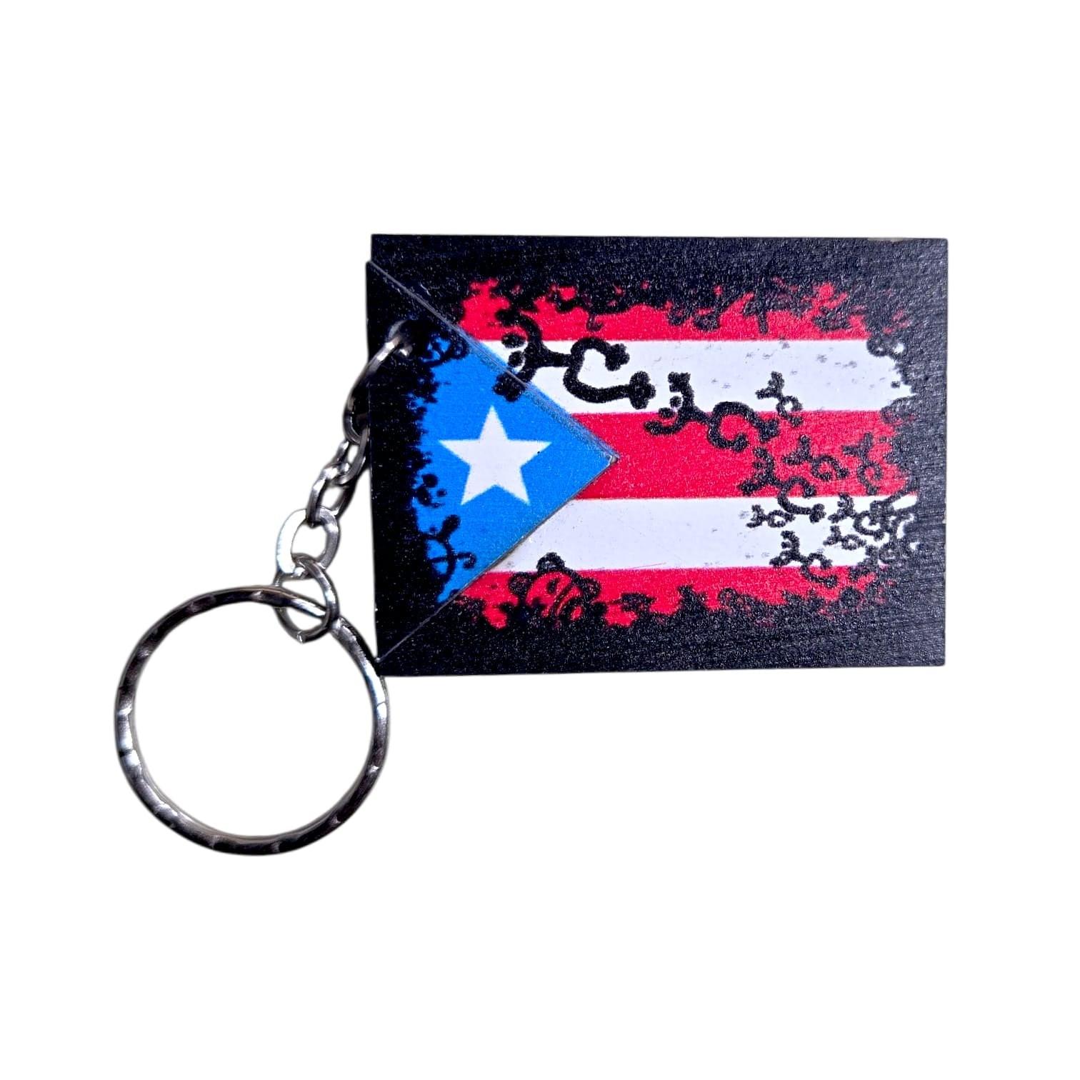 Souvenir de Puerto Rico- Llavero Madera PR.