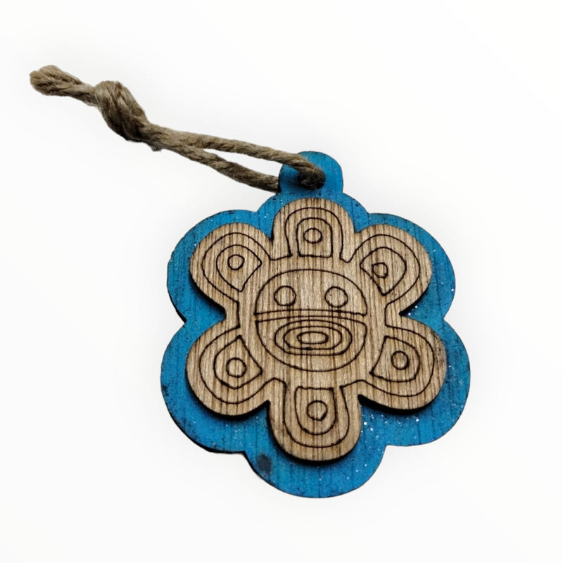 Artesanía en Madera - Ornamentos Símbolos Taínos 3''