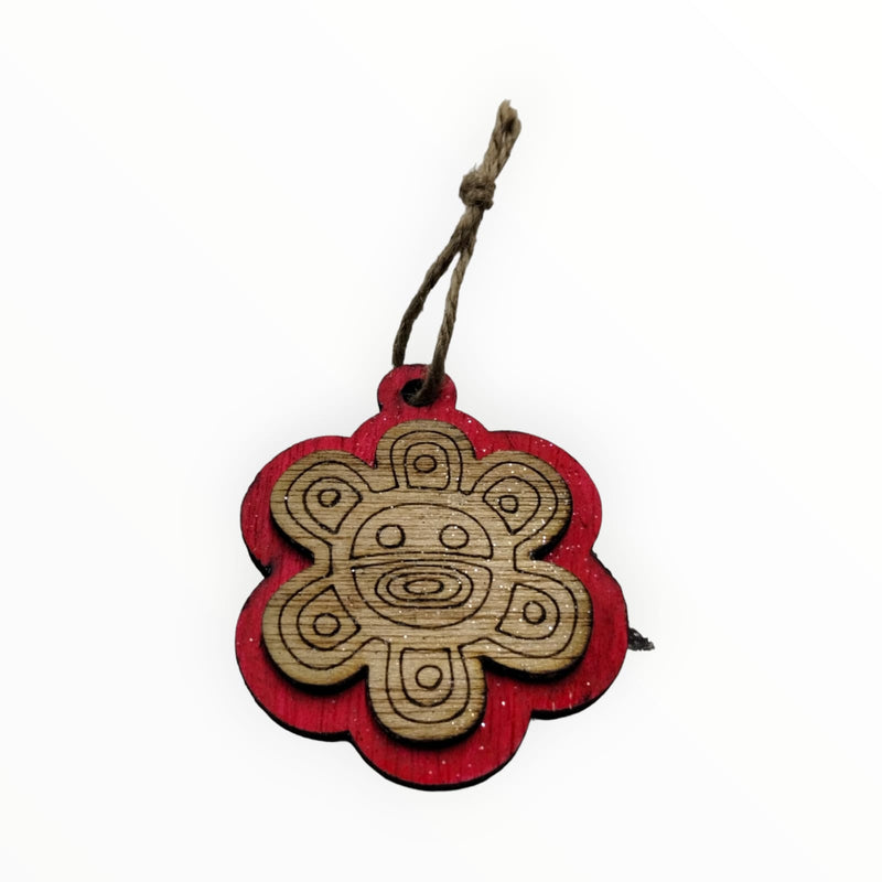 Artesanía en Madera - Ornamentos Símbolos Taínos 3''