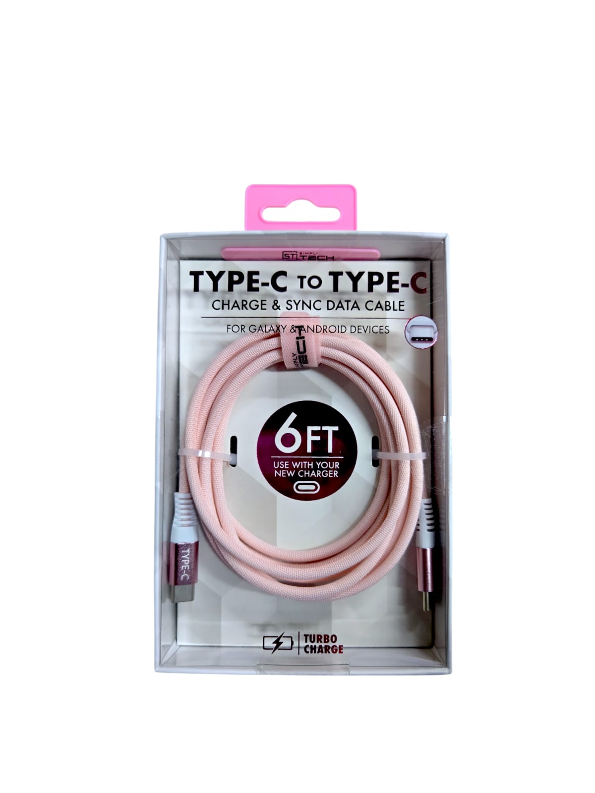 Charge & Sync Data Cable- Type C to Type C 6FT Cable