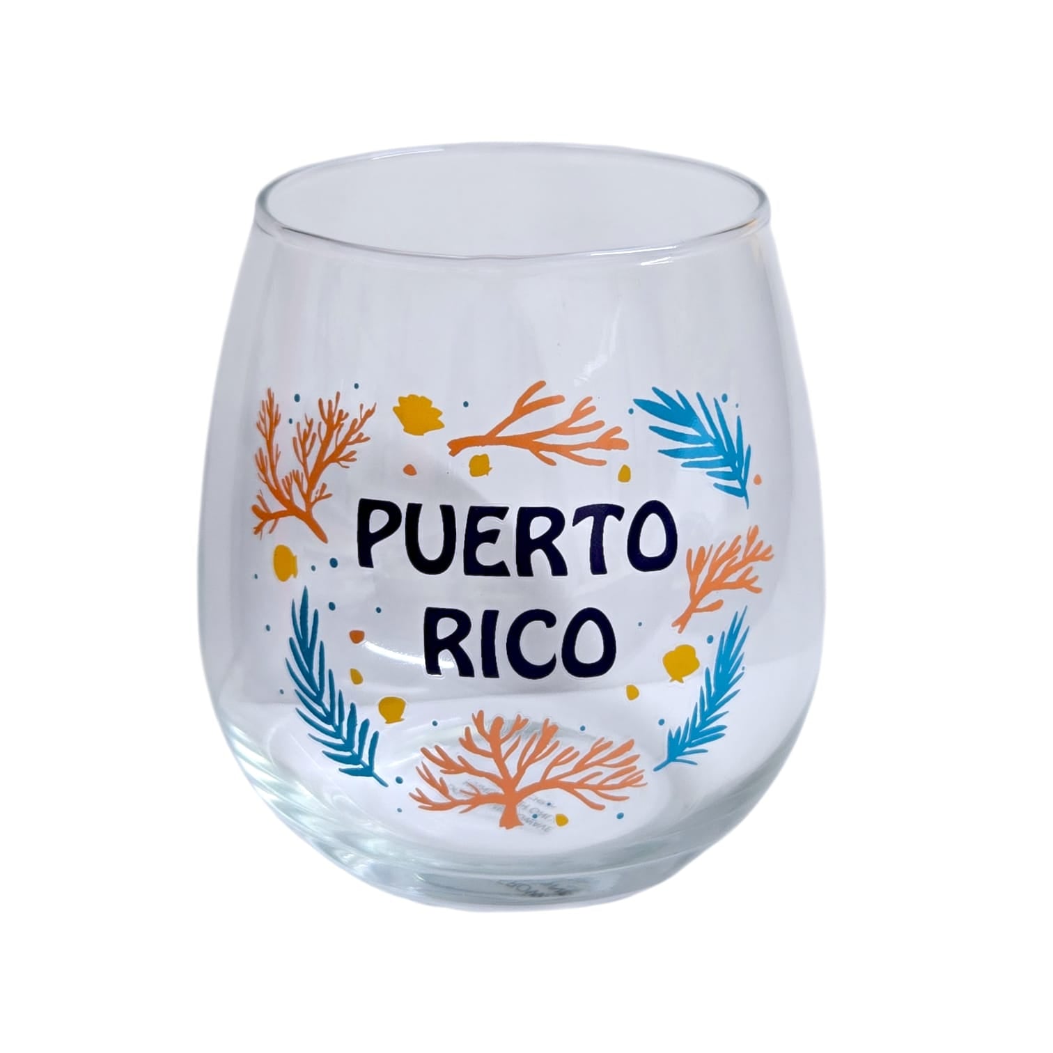 Souvenir de Puerto Rico- Printed Wine Glass Décor